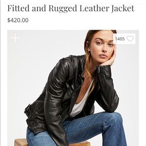 Free People Fitted and Rugged leather jacket
